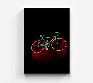 Cuadro Luz Neón Bicicleta Lienzo Arte Gaming Lienzo Arte Imagen - Imagen 1 de 5