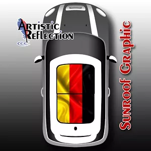 German Flag Sunroof Graphic for MINI Cooper R50, R53, R56, R55, R60, F56 - Bild 1 von 1