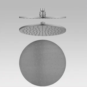 Pentro 250mm Brushed Nickel Solid Brass Round Rainfall Shower Head - Picture 1 of 2