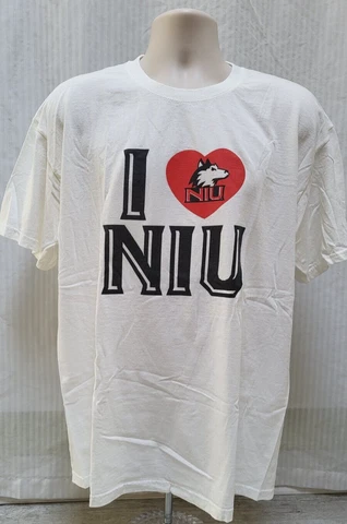 Northern Illinois University Huskies "I Love NIU" T-Shirt - Adult XL - EUC Cover