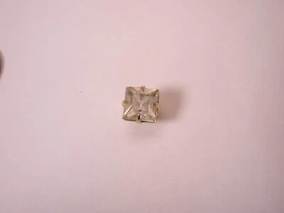 Pin de solapa vintage cuadrado blanco estrás 1/4" r121 Foto 1 de 4