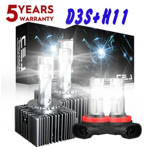 For Lincoln MKS 2010-2019 Combo LED Headlight High/Low Beam + Fog Light Bulbs 4X - Picture 1 of 15