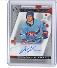 2022-23 UD SP AUTHENTIC FUTURE WATCH ROOKIE AUTO #168 JOHNATHAN KOVACEVIC /999