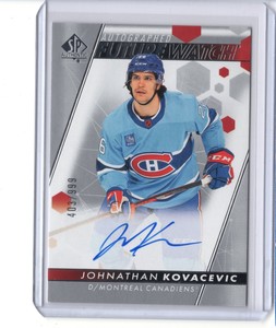 2022-23 UD SP AUTHENTIC FUTURE WATCH ROOKIE AUTO #168 JOHNATHAN KOVACEVIC /999