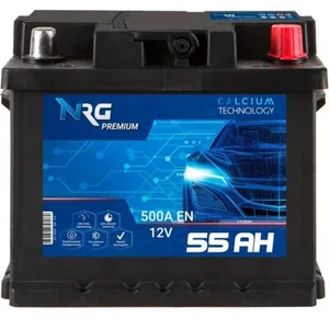 NRG Autobatterie 12V 55Ah 500A ersetzt 44Ah 40Ah 42Ah 45Ah 50Ah 52Ah 54Ah - Bild 1 von 5