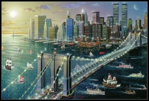Gráfico de agujas hágalo usted mismo - patrones de punto de cruz contados - puente de Brooklyn - Imagen 1 de 2