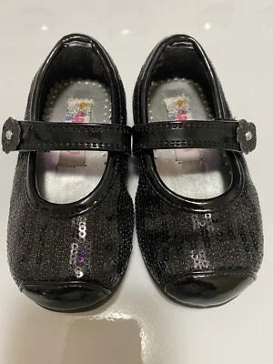 Rachel SIESTA Sequin Black Patten Shoes Toddler Girls Sz 6M Mary Jane NEW - Image 1 of 4