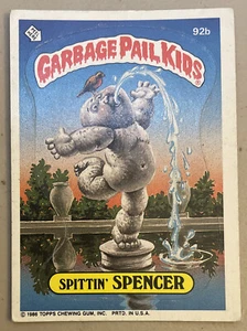 1986 Topps Garbage Pail Kids GPK Sticker Series 3 #92b ⛲️ Spittin’ SPENCER ⛲️ - Picture 1 of 6