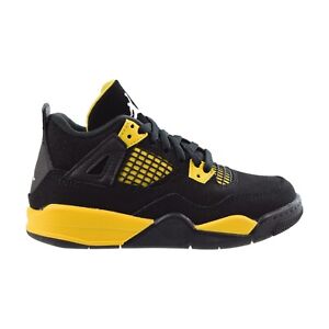 Air Jordan 4 Retro (PS) "Thunder"  Little Kids' Shoes Black-Yellow BQ7669-017