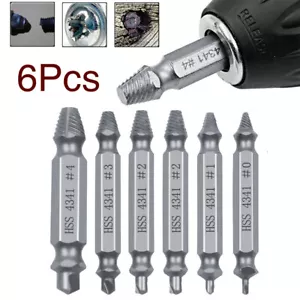Broken Screw Extractor Remover Set Damaged Bolt Easy Out Stripped Drill Bit Tool - Picture 1 of 8