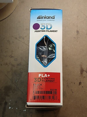 2.85mm Filament 1kg/2.2lb Inland PLA+ Black - Image 1 of 4
