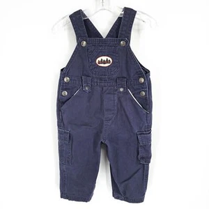 Mono con tirantes Eddie Bauer bebé 12 meses azul marino carga 100 % algodón cierre a presión - Imagen 1 de 12