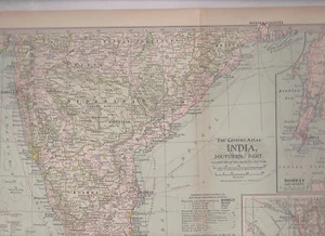 Indien Südteil 1897 Karte Jahrhundertatlas #105 - Bild 1 von 1