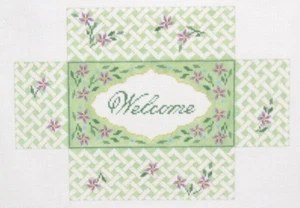 Susan Roberts Welcome Brick Cover Handpainted Needlepoint Canvas - Picture 1 of 1