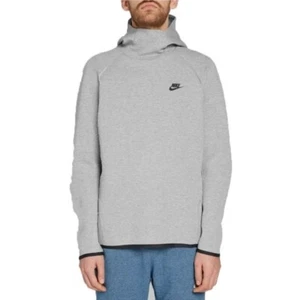 Nike Tech Pack Flex Hoodie 928487-063 Heather Gray Pullover Mens M 4” Collar - Picture 1 of 12