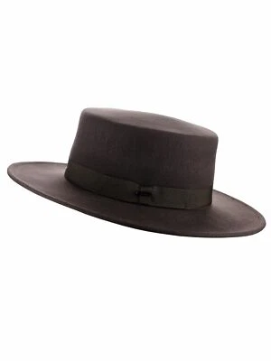 ¡Nuevo! ¡Genuina marca CC! Sombrero Fedora Porkpie de ala ancha de lana con banda simple  Foto 1 de 2