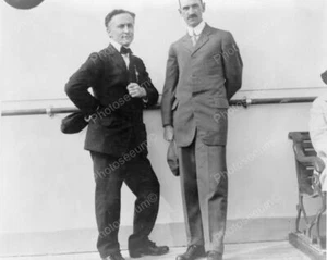 Houdini Poses With Tall Man 8x10 Reprint Of Old Photo - Picture 1 of 1