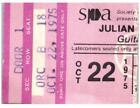 Vtg Julian Bream Concert Ticket Stub October 22 1975