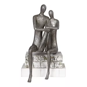 Courtship Figurine Modern Sculpture Statue Antique Nickel Finish Uttermost 18992 - Picture 1 of 7