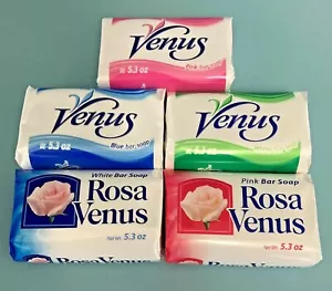 Lote de 5 jabones de barra Rosa Venus y/o Venus 5,3 oz - Imagen 1 de 13