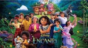 Encanto Mirabel Isabela Happy Birthday Scene Setter DISNEY mural BACKDROP 5'x3' - Picture 1 of 1