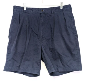 Vintage Polo Golf Mens Pleated Chino Shorts Navy Blue Size 36 Cotton - Picture 1 of 7