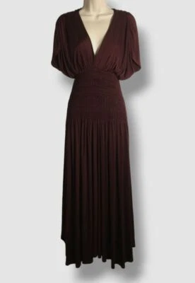 $696 A.L.C. Vestido para mujer marrón manga corta Demi ajustado línea A talla S Foto 1 de 4