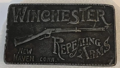 Hebilla de cinturón Winchester de latón original vintage - Hecho en Chicago Foto 1 de 4