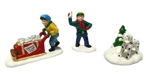 Department 56 Snow Village Entrega Temprana Matutina #54313 Periódico Niños Perro - Imagen 1 de 12