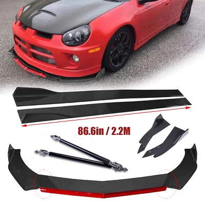 For Dodge Neon SRT-4 SXT RT Front Bumper Lip Spoiler Splitter Side Skirt Carbon Foto 1 de 4