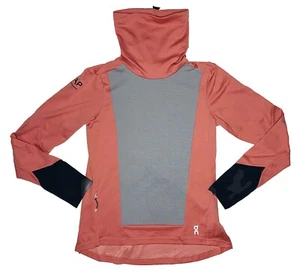 On Cloud Weather Shirt ZAP Endurance Damen rot/grau L/S Cowl Running Top; L - Bild 1 von 11