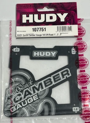 NEW IN PACKAGE HUDY 107751 QUICK CAMBER GAUGE 1/8TH OFFROAD , 1, 2 AND 3 DEGREE - Image 1 of 3