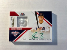 2020 Panini USA Baseball Stars & Stripes Spencer Torkelson Auto Button #d 4/6