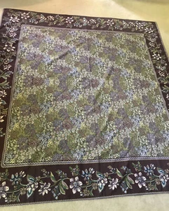 Vtg Heavy Tapestry Bed Spread Blanket king 89 x 94" bedspread bed cover - Picture 1 of 12