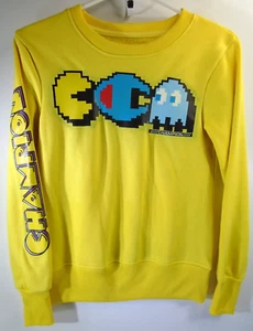 Champion Sport x Pac-Man Sweatshirt YOUTH MEDIUM Crew Top Sweater Arcade YELLOW - Picture 1 of 10
