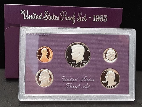 1985 U.S. PROOF SET - ORIGINAL BOX Cover