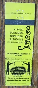 PILGRIM MATCHBOOK MATCHCOVER: SERENDIPITY RESTAURANTE (WATERBURY CONNECTICUT) E17 - Imagen 1 de 1