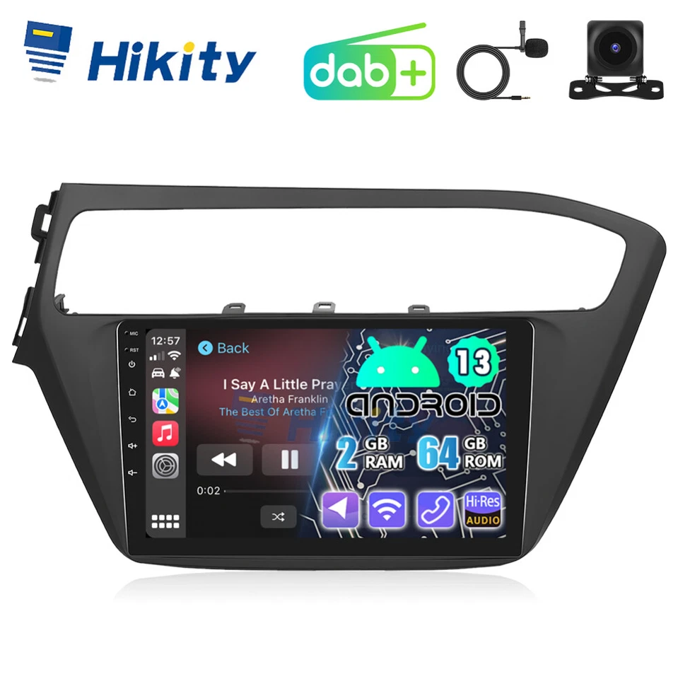 9" 2+64GB DAB+ CarPlay Android Radio Für Hyundai i20 GB 18-20 GPS Navi RDS WIFI - Bild 1 von 4