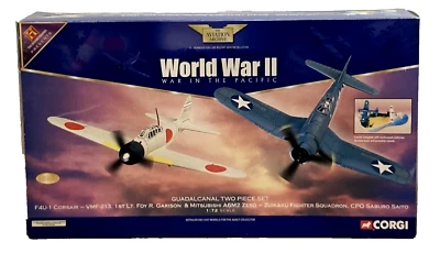 CORGI AA99120 1/72 WWII F4U-1 CORSAIR & A6M2 ZERO GUADALCANAL SET - Image 1 of 4