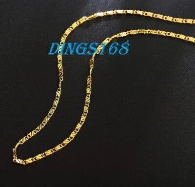 Genuine 18K Gold Filled Tarnish-Resistant 2.2mm 20 inch Flat Necklace Chain S038 - Image 1 of 4