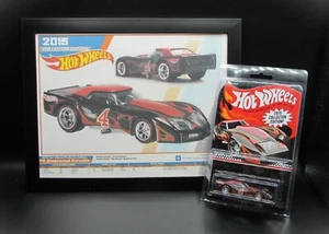 Hot Wheels 2015 COLLECTOR EDITION '76 GREENWOOD CORVETTE & Framed E-Sheet, P62a - Picture 1 of 3