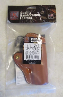 FUNDA COLT OFFFICER KIMBER ULTRA & P12 CROSS DRAW MANO DERECHA BRONCEADA TRIPLE K Foto 1 de 4