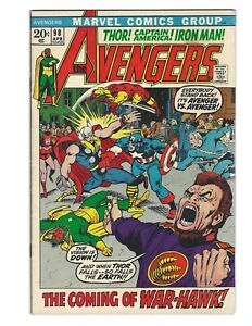 Avengers #98 1972 FN- or better! Barry Windsor Smith War-Hawk!  Combine Shipping