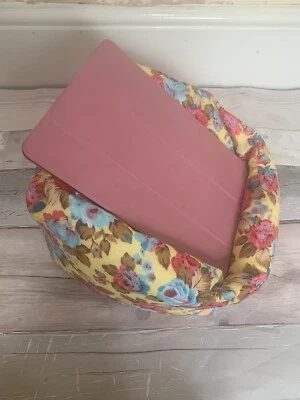 Rustic Roses XL IPad tablet cushion Beanbag stand holder for iPad tablets - Image 1 of 4