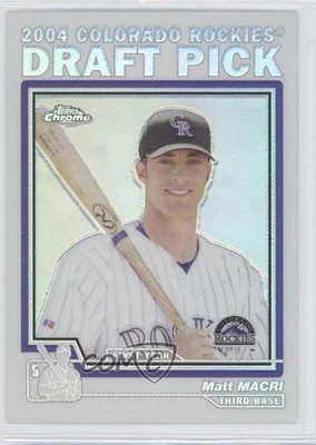 2004 Topps Chrome Traded & Rookies Refractor Matt Macri #T90 RC - Image 1 of 2