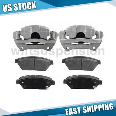 Front Brake Calipers and Ceramic Brake Pads for Chevrolet Orlando 2.4L 2012-2014 - Image 1 of 4
