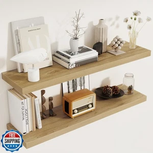 40 Zoll Schweberegale 2er Set, 8 Zoll tiefes Wandregal, rustikales Holzlager - Bild 1 von 5