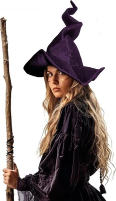 Chapéus de bruxa femininos masculinos festa de feltro bruxa fantasma festa cosplay EUA - Imagem 1 de 4