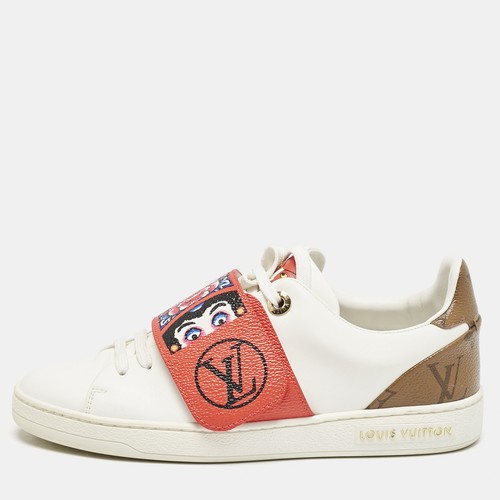 LOUIS VUITTON（LV） Sneakers Louis Vuitton Kyoto in pelle bianca e tela con monogramma rovescio taglia 35