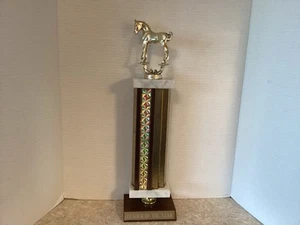 Older “Leader of the Year” Horse Trophy, 18” High, Good. - Picture 1 of 9